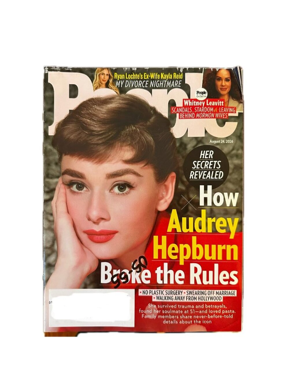 People Magazine August 24 2026 Audrey Hepburn Whitney Leavitt Secret Lives